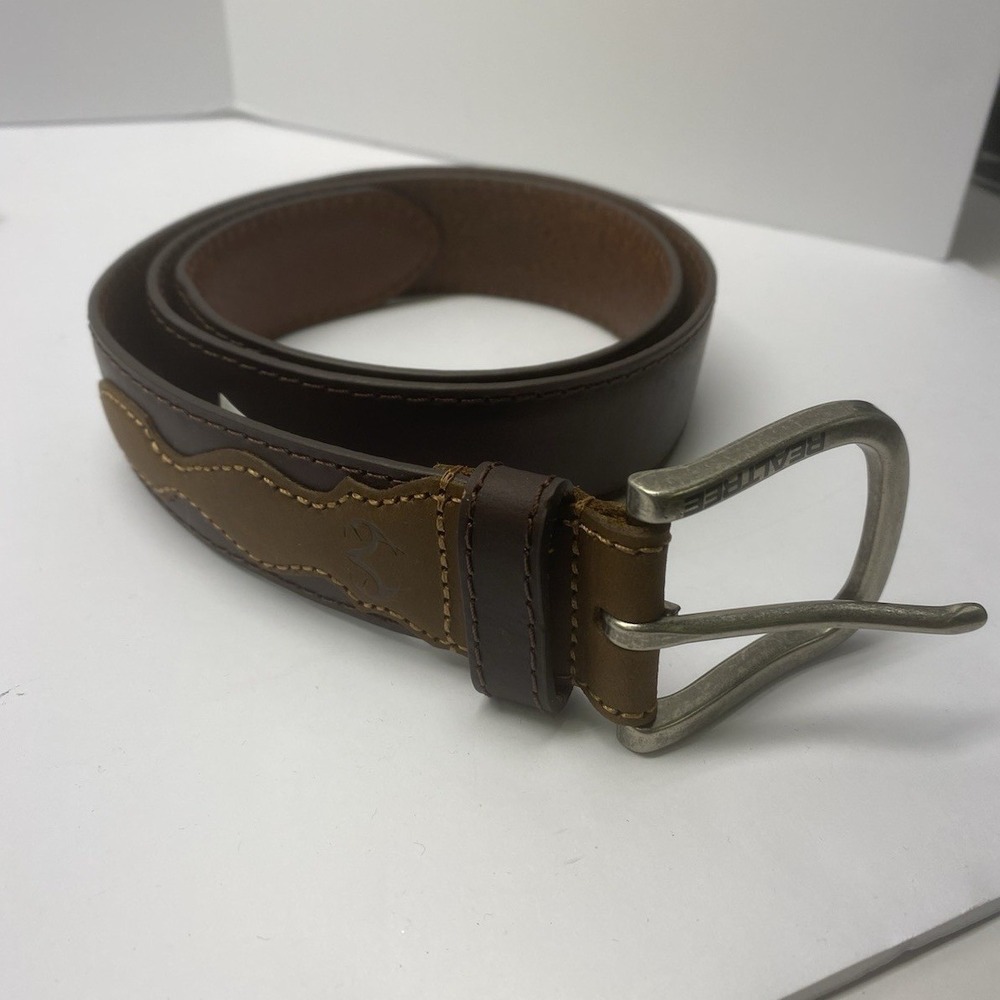 Realtree Brown Leather Belt‎ Mens Size 36 Work Casual